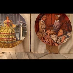 Gone With the Wind Bundle of 2 Vtg Collector Plates Scarlett Melanie GivesBirth